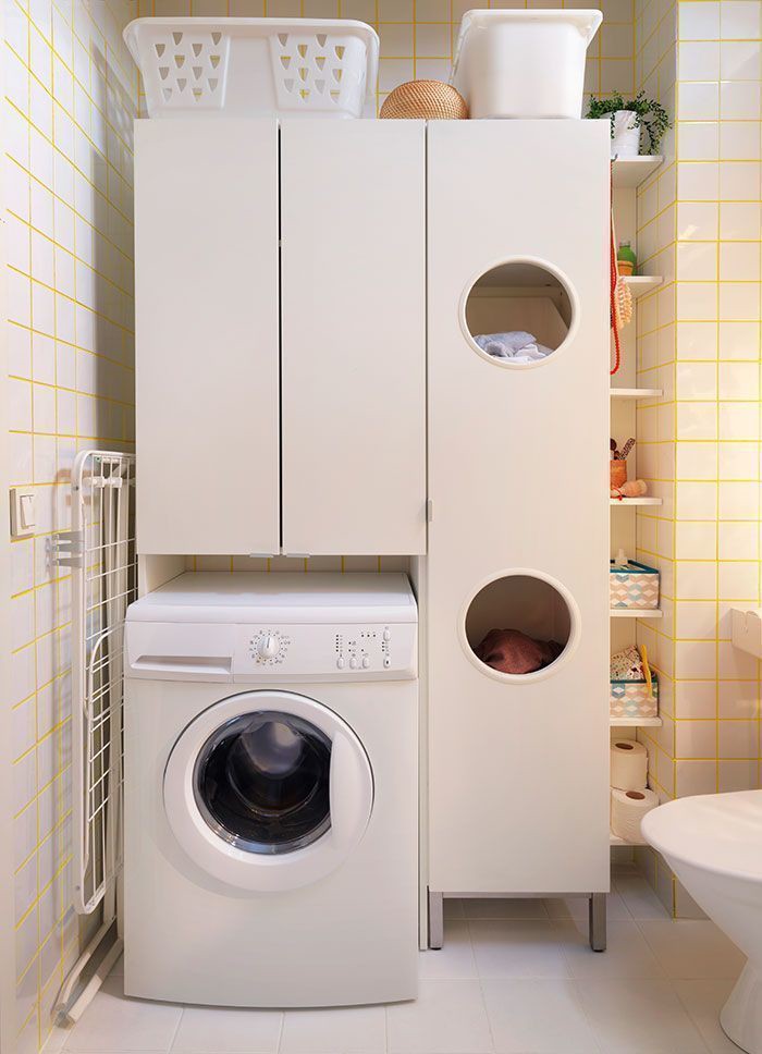 5 вариантов размещения стиральной машины в ванной ванна, машина, стиральная