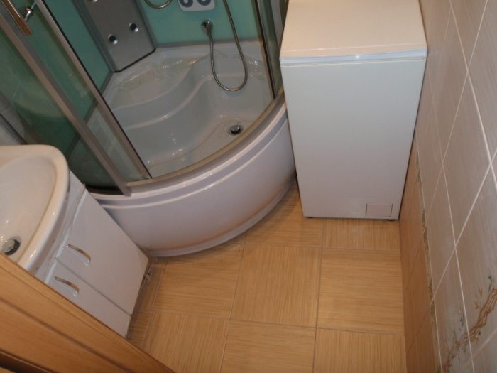 стиральная машинка в ванной
