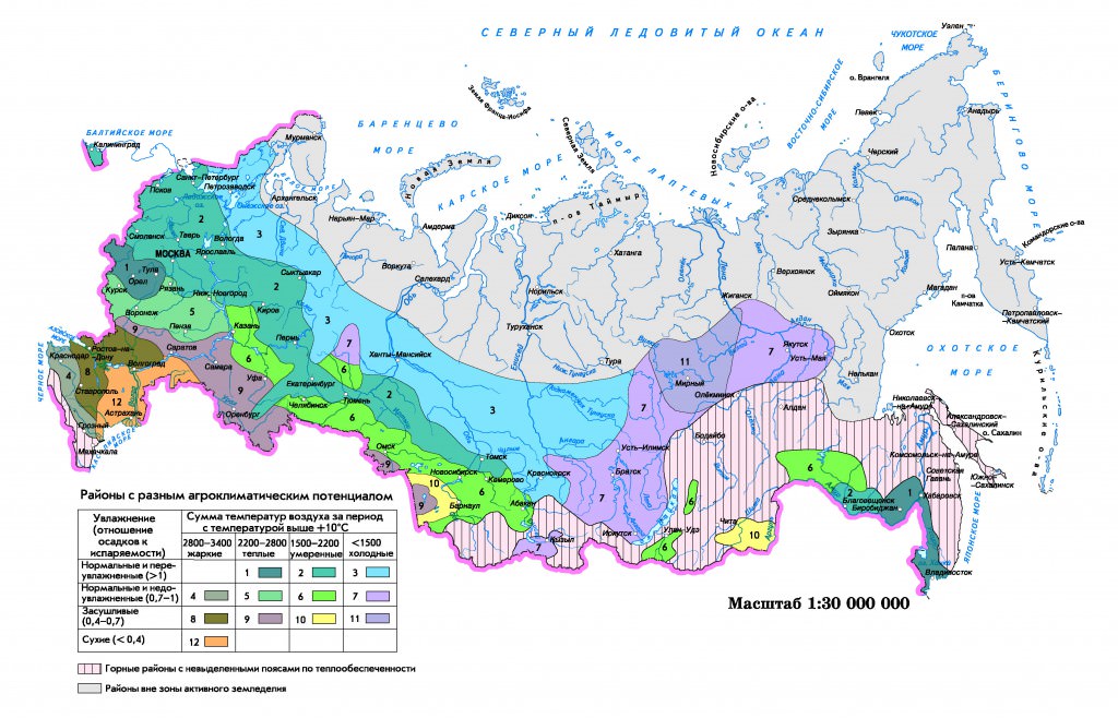 Карта проведения мелиоративных работ в России