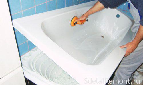 Реставрация ванной акриловым вкладышем