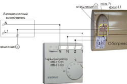 Схема установки электрообогревателя