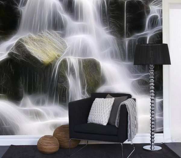 Фотообои водопад на стене
