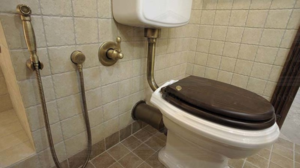 Гигиенический душ можно устанавливать не только в туалете, но и в совмещенном санузле