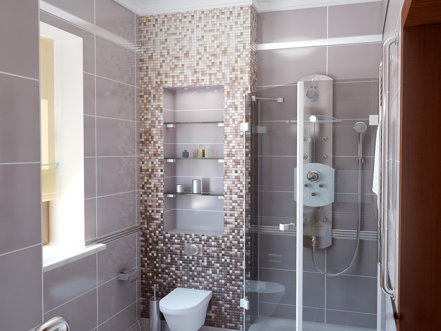 Душ в ванной без душевой кабины: особенности организации пространства (36 фото)