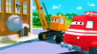 Поезд Трой - Кран для сноса зданий Дейн делает свою работу - детский мультфильм