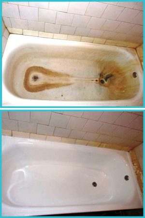 Реставрация ванны "до и после"