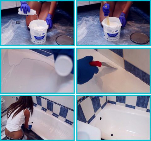 Восстановление ванны с помощью жидкого акрила