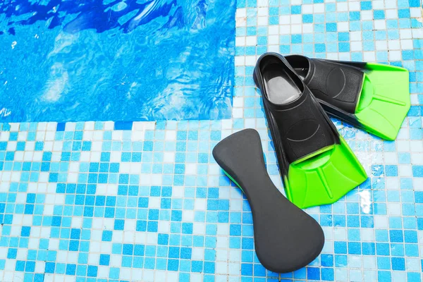 Flippers Aqua Aerobics Equipment Swimming Pool — стоковое фото